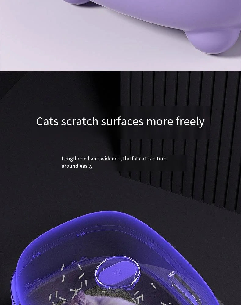 Caixa de Areia para Gatos com Desinfecção UV, Antiodor, Totalmente Fechada, Tamanho Extra Grande, Antirrespingo, Prevenção de Vazamento de Areia, Design Destacável