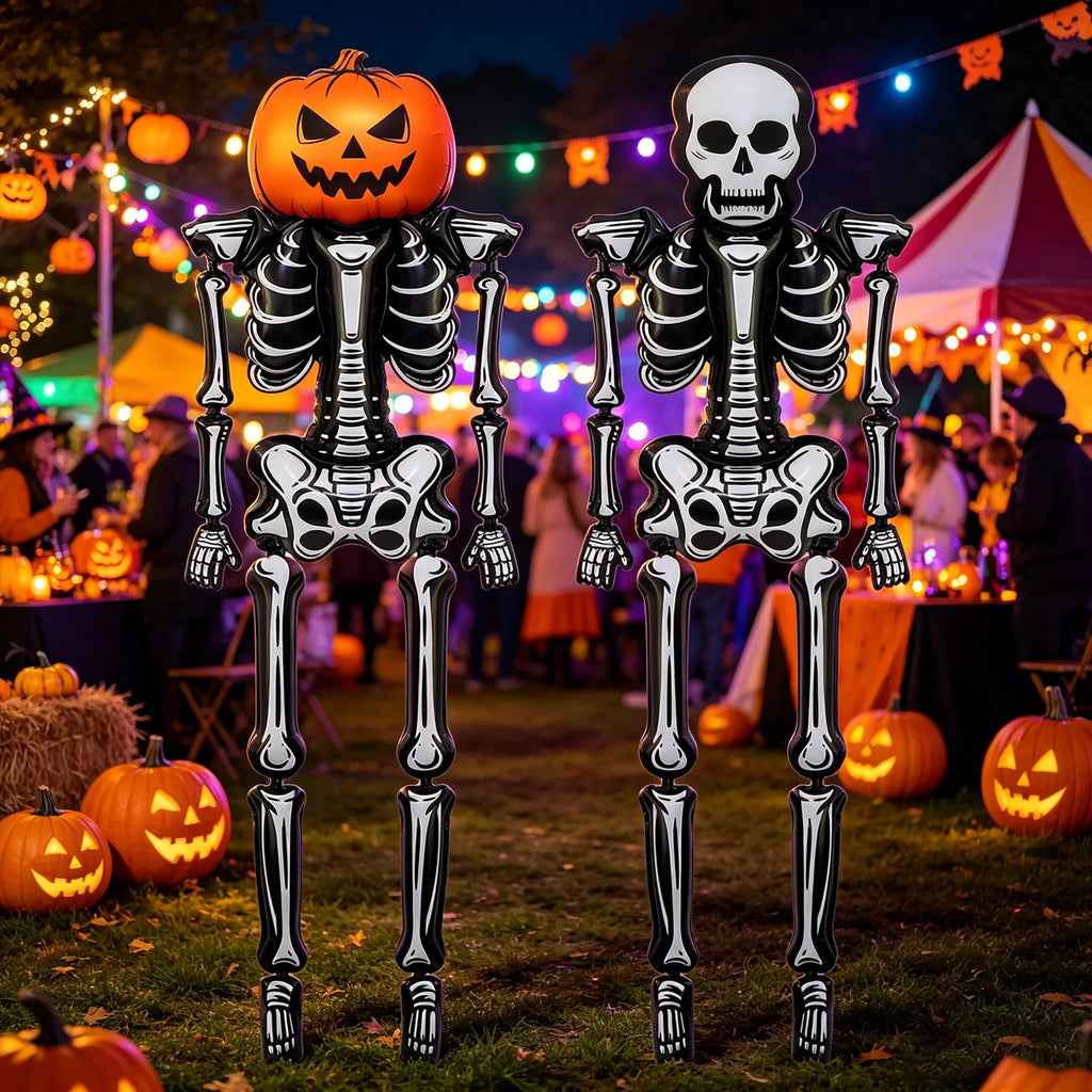 Balão de Caveira de Halloween, Balão Gigante de Esqueleto, Decoração de Caveira de Halloween, Decoração de Halloween, Festa de Terror para o Dia dos Mortos