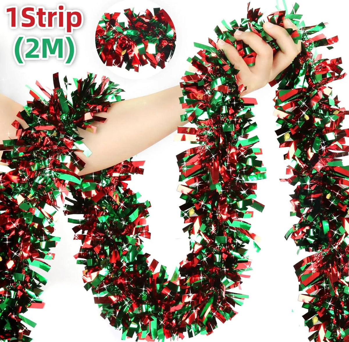Guirlandas de Natal com Fitas e Laços para Decoração de Balcões, Enfeites para Árvore de Natal, Decoração de Festas e Casa, Adereço Pendente