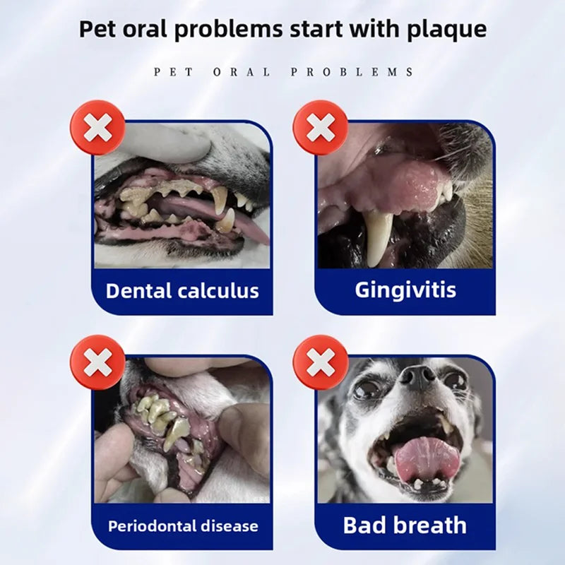 PetClear 120g de pasta de dente para animais de estimação com sabor de leite - remover tártaro, dentes limpos, refrescar a respiração, reduzir a placa para animais de estimação