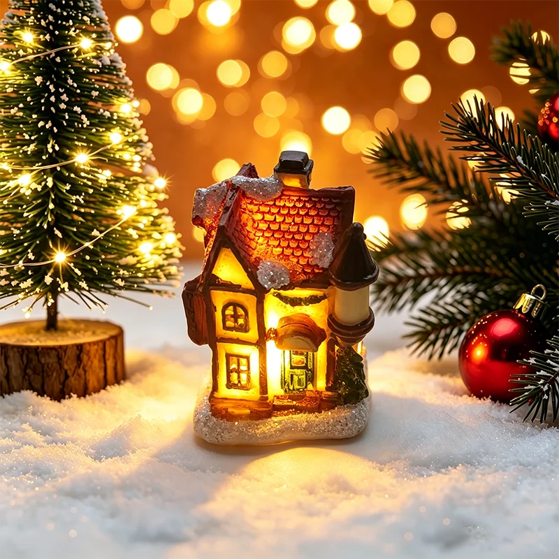 Casa de natal decorações de luz para casa ornamentos crianças presente natal ano novo 2025 navidad decoração quarto luz da noite com bateria