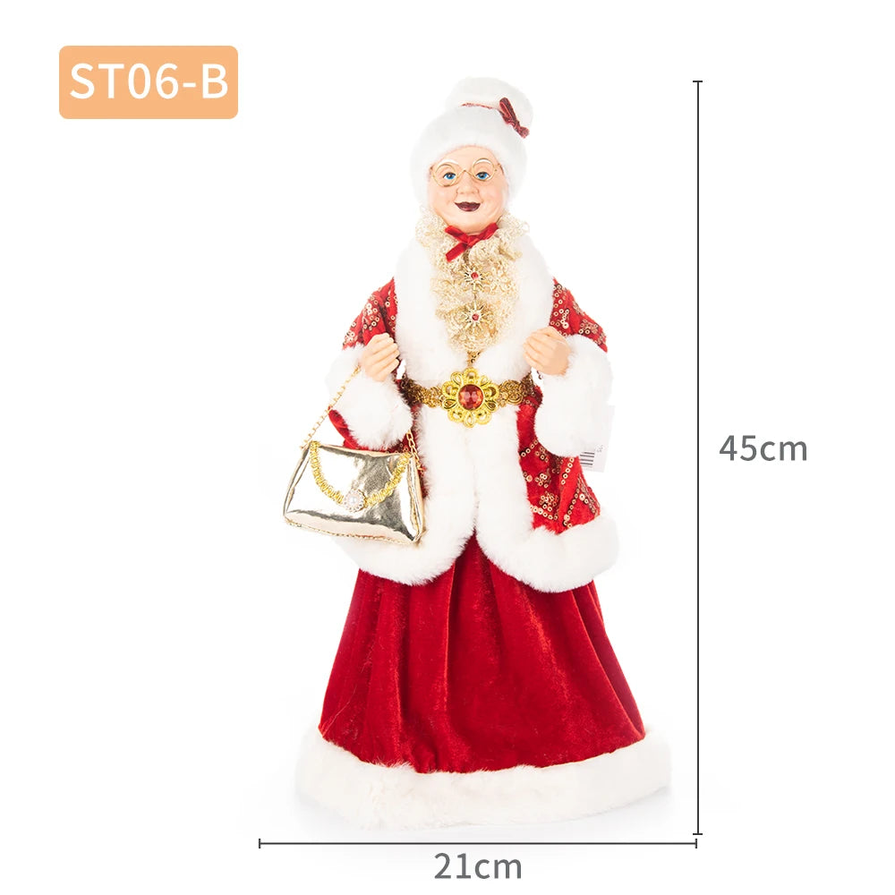 40cm natal anjo boneca estatueta brinquedo colher de árvore ornamentos em pé aniversário natal decorações navidad decoração para casa novedades