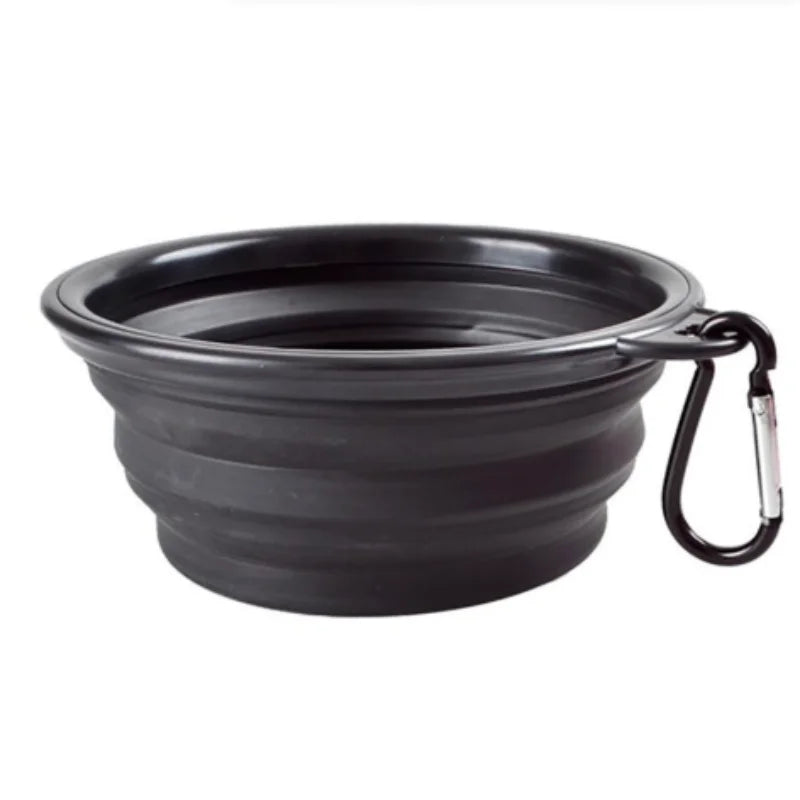Tigela de comida para animais de estimação portátil tpr durável para gatos e cães silicone dobrável viagem ao ar livre tigela de comida de água para animais de estimação