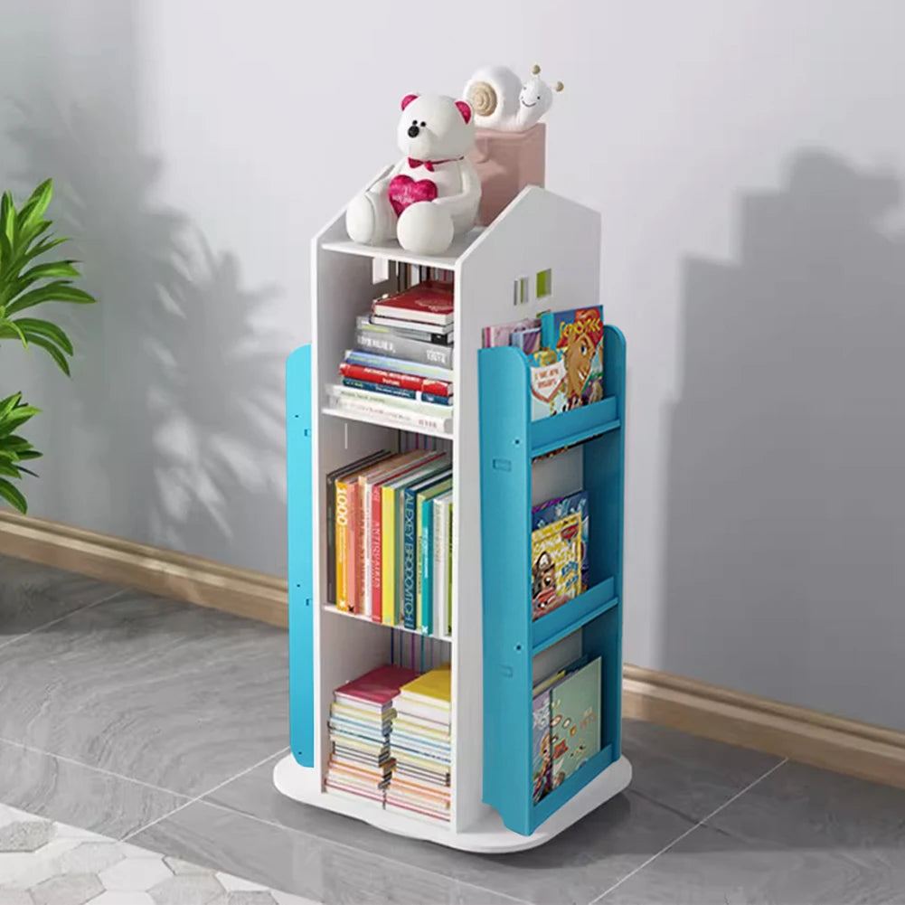 【Breeins】Madre de casa infantil, estante rotativa, livros, brinquedos, organizador de armazenamento, prateleira, armário, decoração de casa