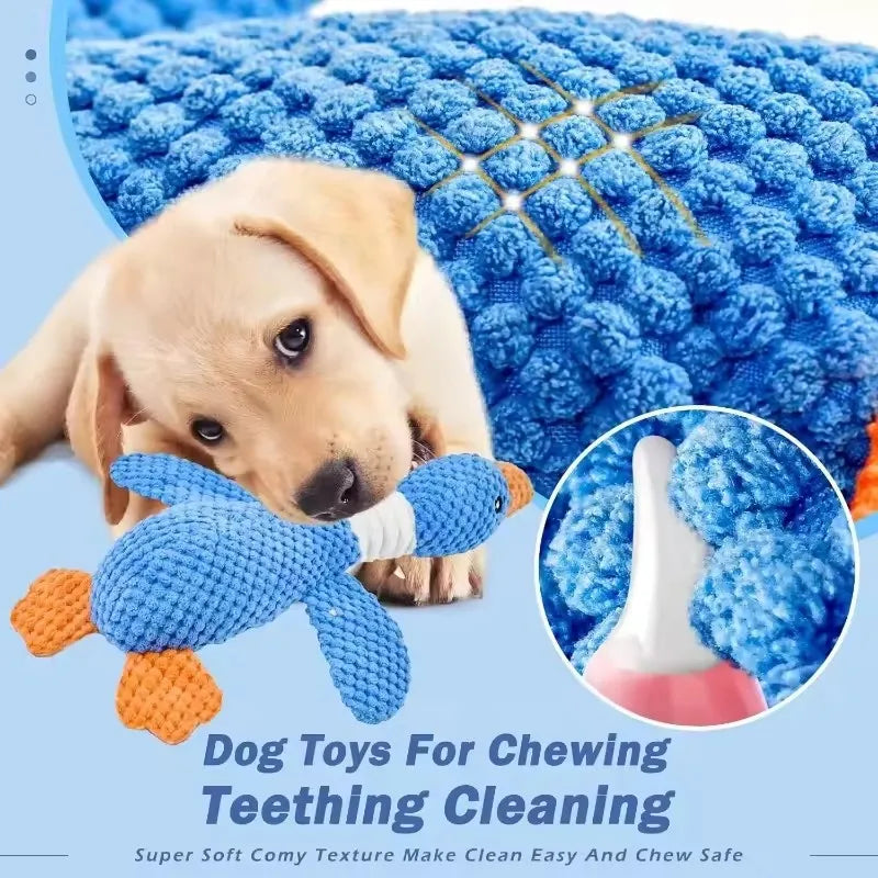 Brinquedos Indestrutíveis para Animais de Estimação para Gatos e Cães que Mastigam Fortemente, Brinquedo Interativo de Pelúcia com Som para Gatos e Cães
