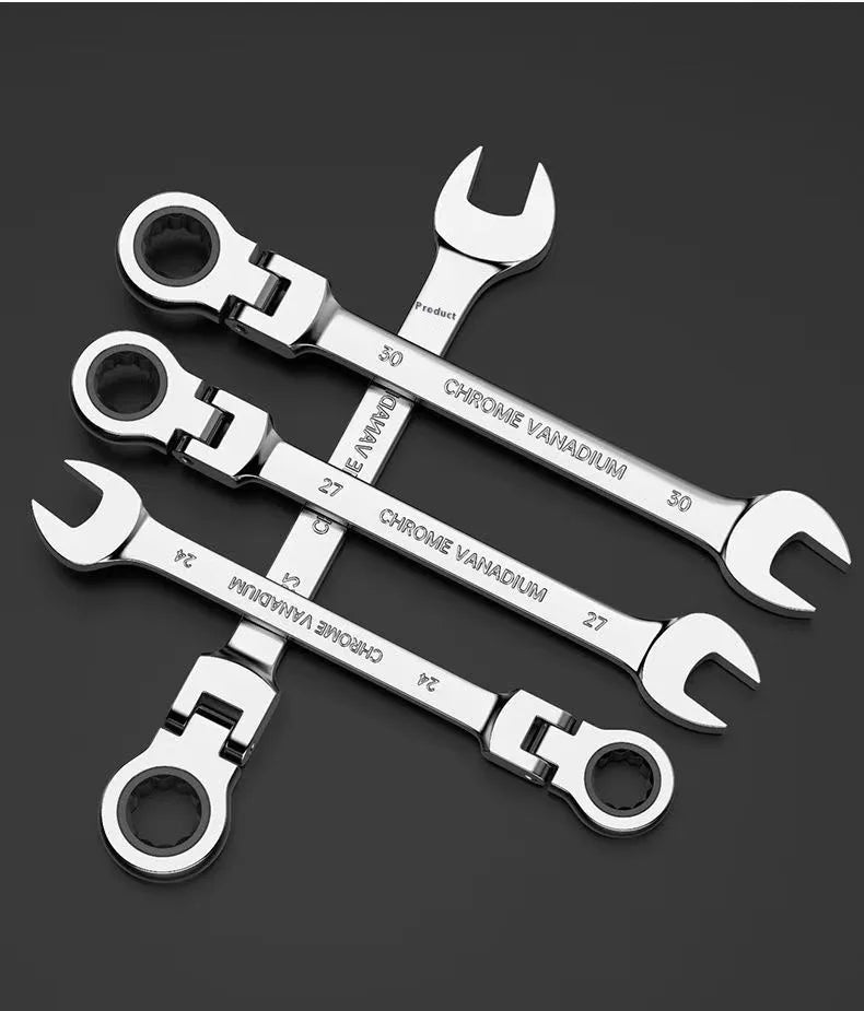 Chave de catraca combinada de 6-32mm72 dentes - chave de extremidade aberta ameixa, 180 °   rotação, ferramenta de manutenção profissional.