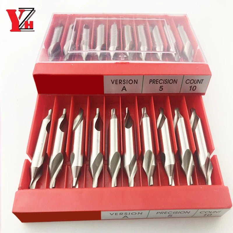 10 pçs hss centro broca a/b tipo 6542 buraco 0.4 ~ 12mm centralização broca cortador de broca 60 graus conjunto torno escareador para met