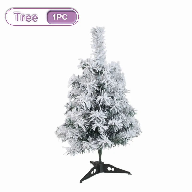 1-2PCS Árvore de Natal Artificial de 45cm, Árvore de Pinheiro Coberta de Neve