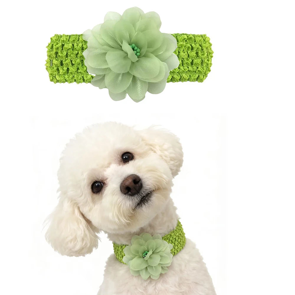 50/30 peças Gravata Borboleta para Cães Estilo Páscoa com Elásticos, Flor de Chiffon Colorida, Coleira de Adorno para Cães, Suprimentos para Animais de Estimação