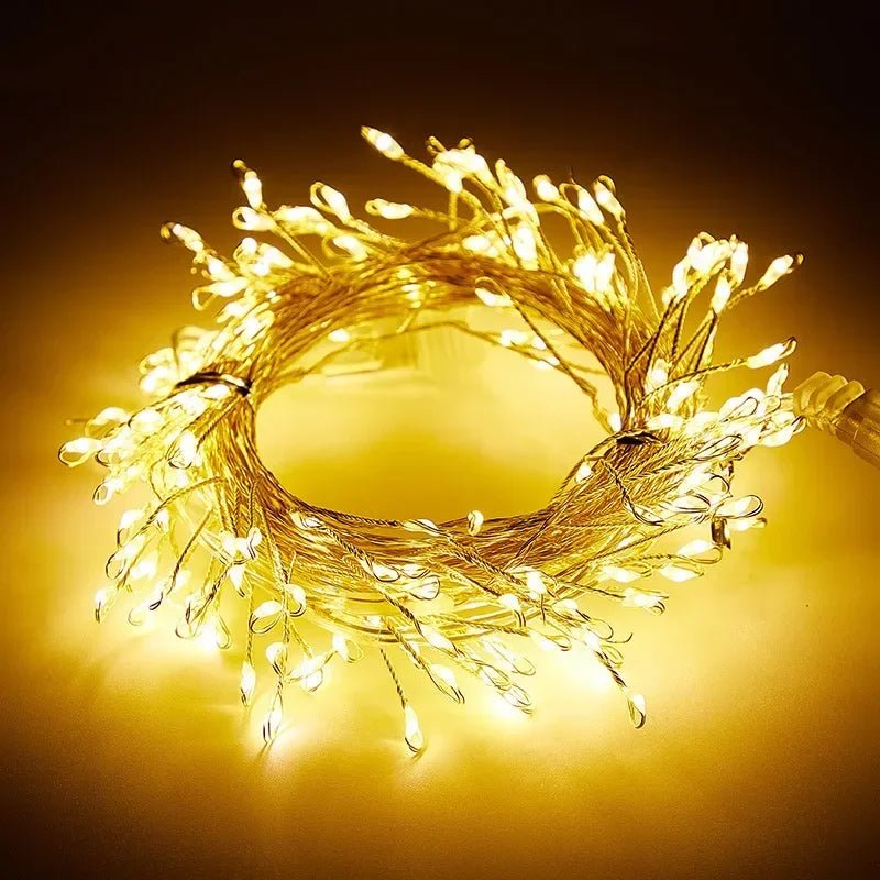 Luzes de cordão LED para decoração de árvore de Natal, guirlanda de Halloween e Ano Novo, luzes de fada com alimentação DC EU/US para decoração de casamento, festa e Natal - Kasa & Pet
