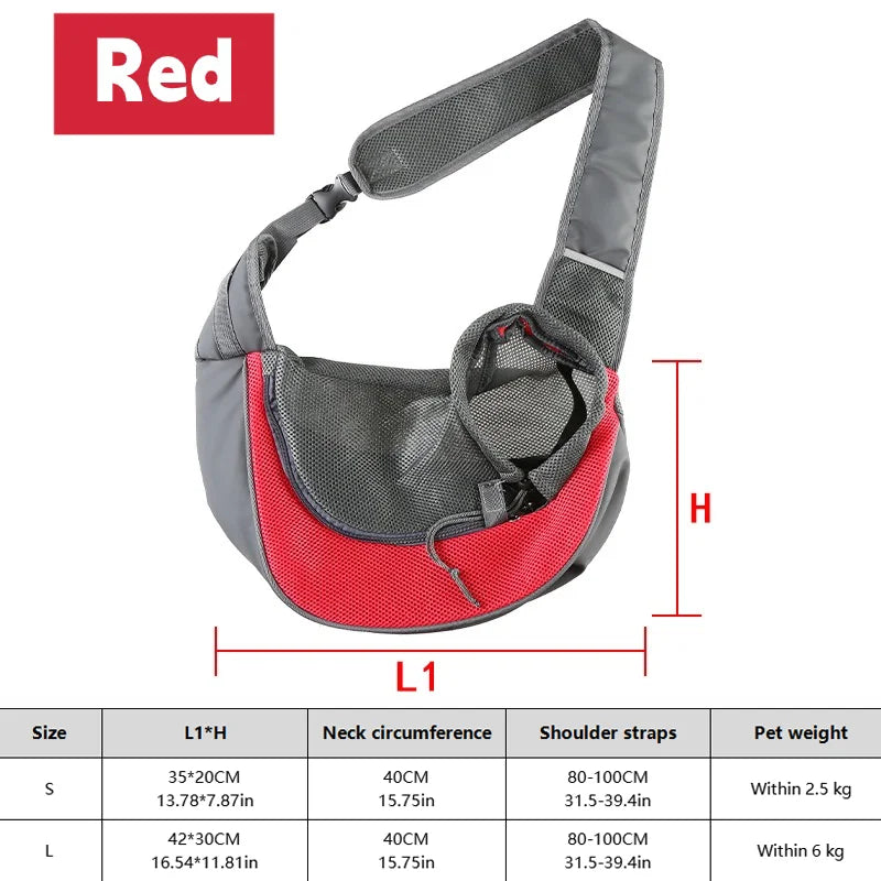 1pc cão para fora mochila, cão sling transportadora malha respirável viagem crossbody saco para filhote de cachorro gato caminhadas acampamento Kasa & Pet