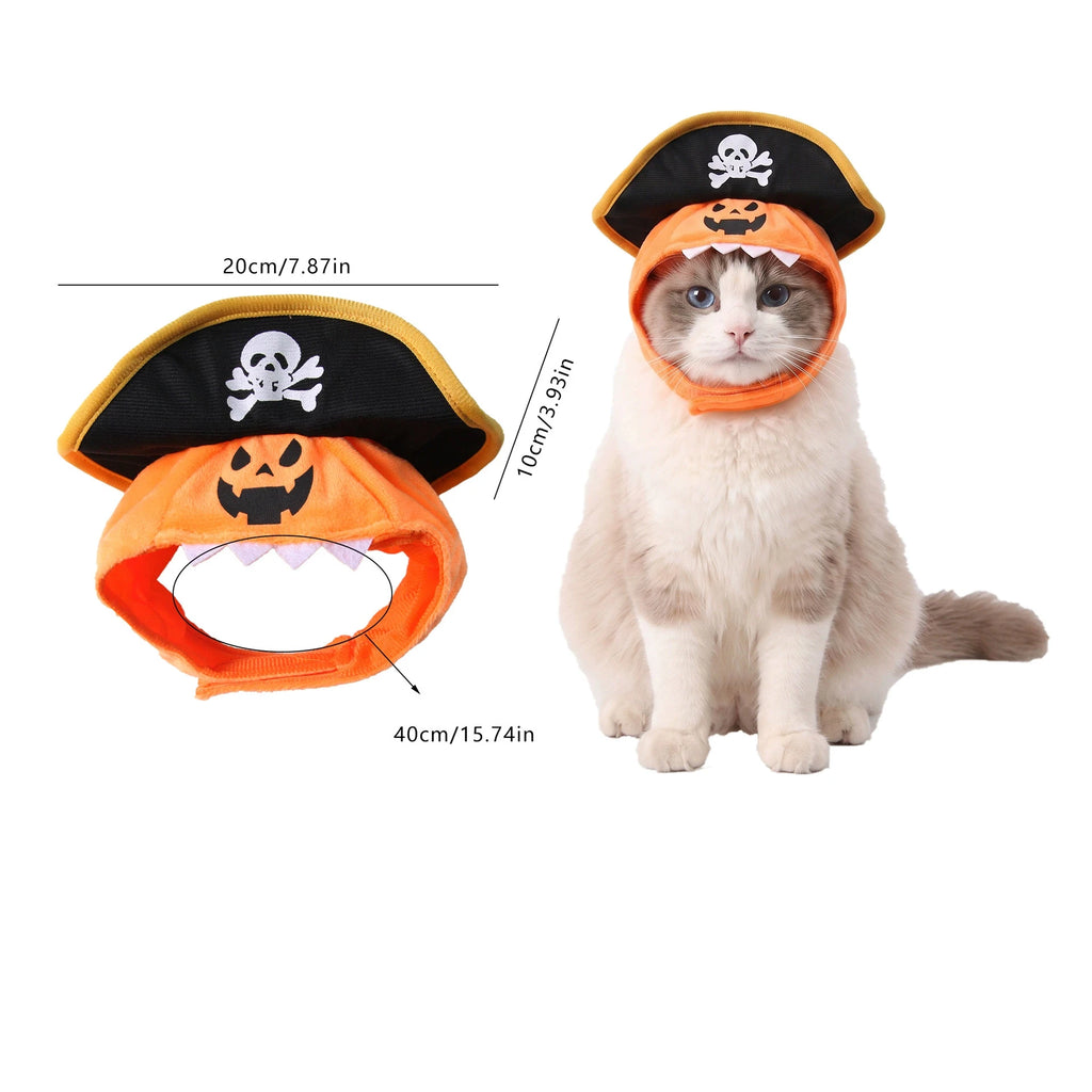 Chapéu de Fantasia para Animais de Estimação de Halloween – Divertido Chapéu de Diabo/Abóbora para Gatos e Cães; Quente, Festivo e Peculiar – Um Presente de Feriado para Pequenos Animais de Estimação
