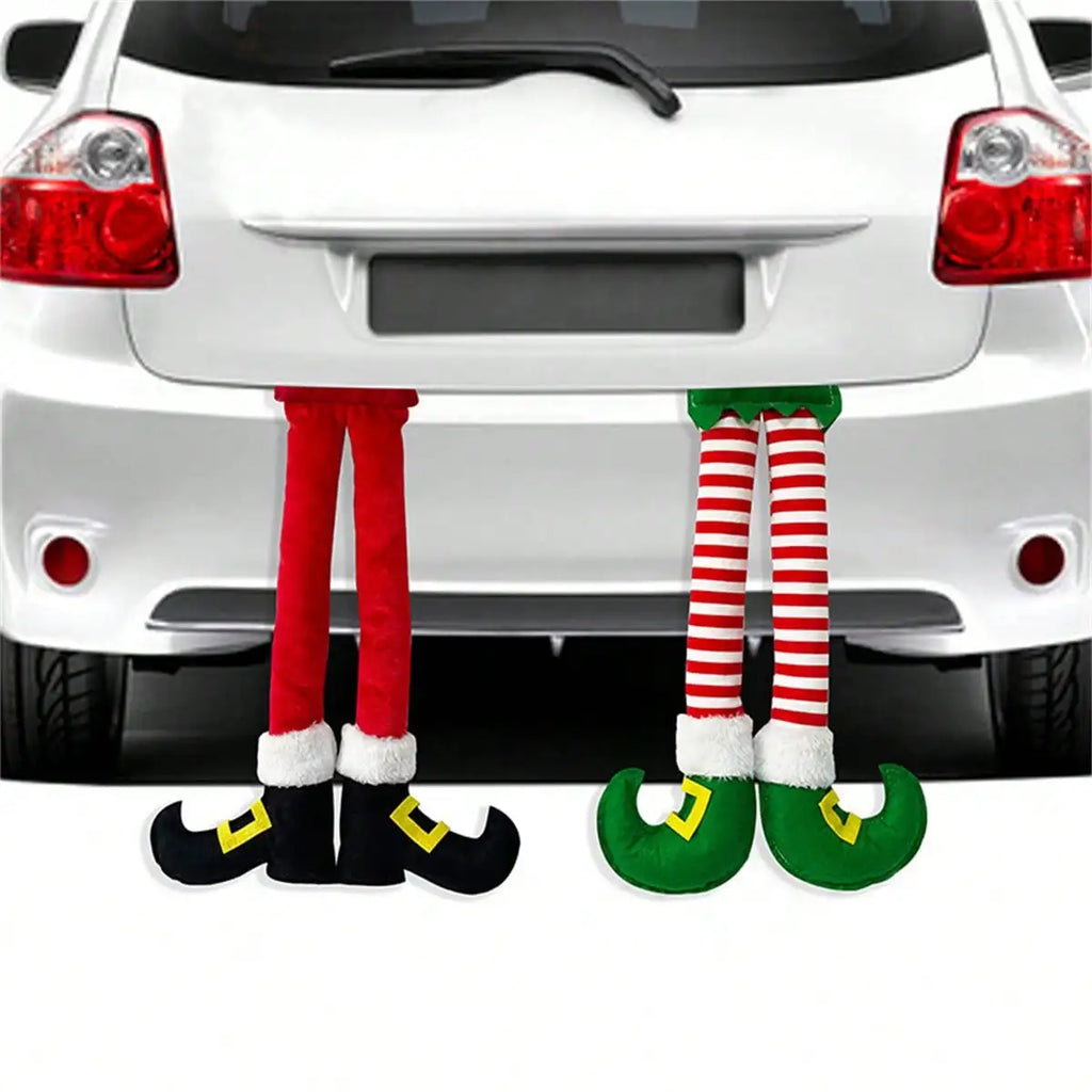 Natal elfo santa pernas acessórios do carro decoração de natal para casa árvore de natal pingentes ornamentos presentes feliz ano novo decoração de casa