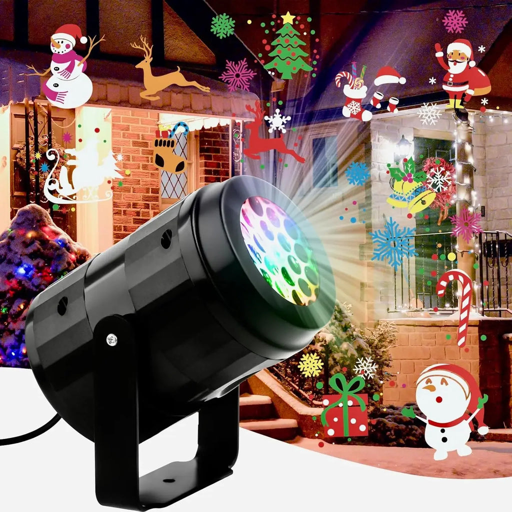 16 padrões de luzes de projetor de natal rotativa decoração de natal ao ar livre/interno projetor led para festa de férias decoração de natal