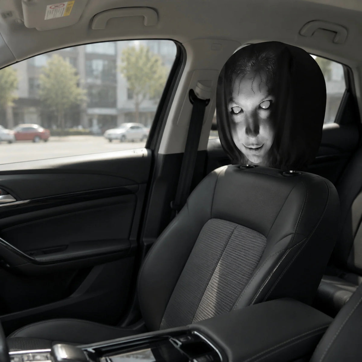 Capas de Apoio de Cabeça para Carro de Halloween: Protetores Divertidos de Desenho Animado para Encosto de Banco Dianteiro - Decoração Automotiva 2026