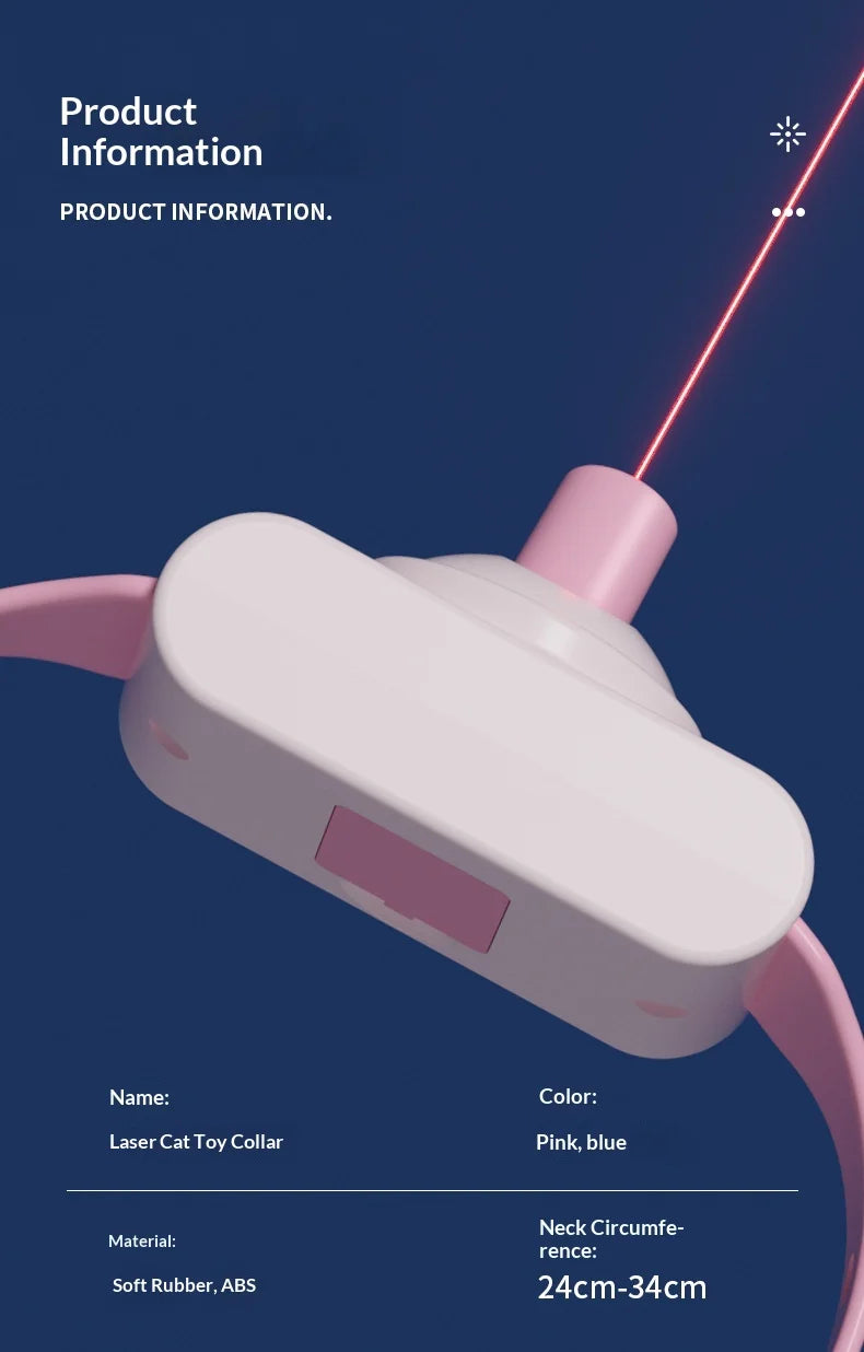 Novo Brinquedo para Animais de Estimação: Caneta Laser para Gatos, Coleira Laser para Gatos, para Autoentretenimento e Alívio do Tédio