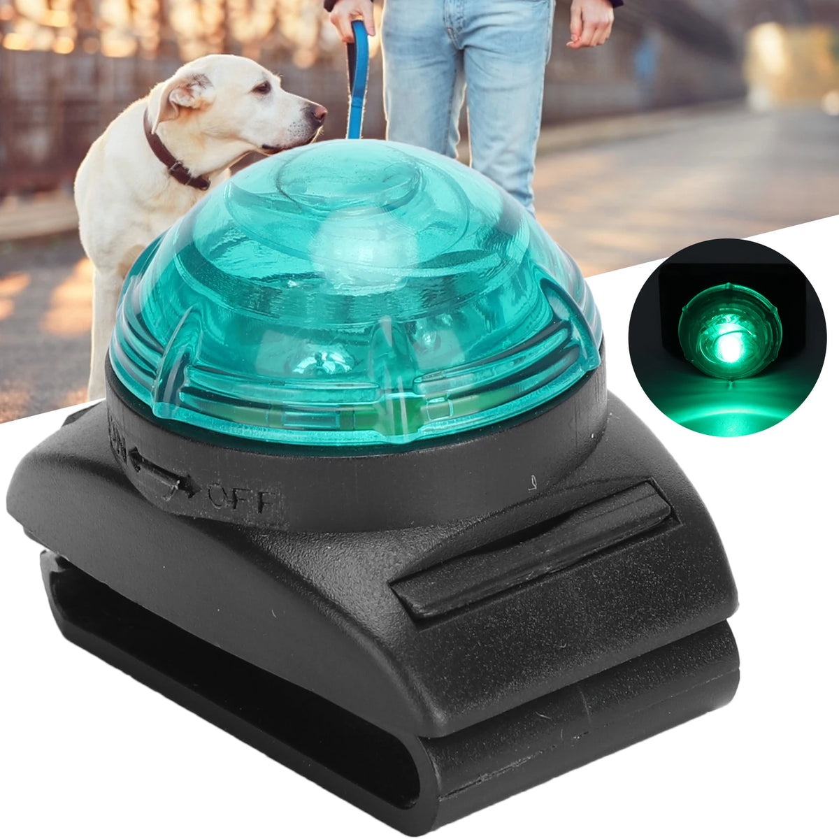 Luz de Coleira para Animais de Estimação, Luz LED Pendente à Prova d'Água, Luminosa e Brilhante, Lâmpada de Advertência Noturna, Clipe para Coleiras, Acessórios para Cães