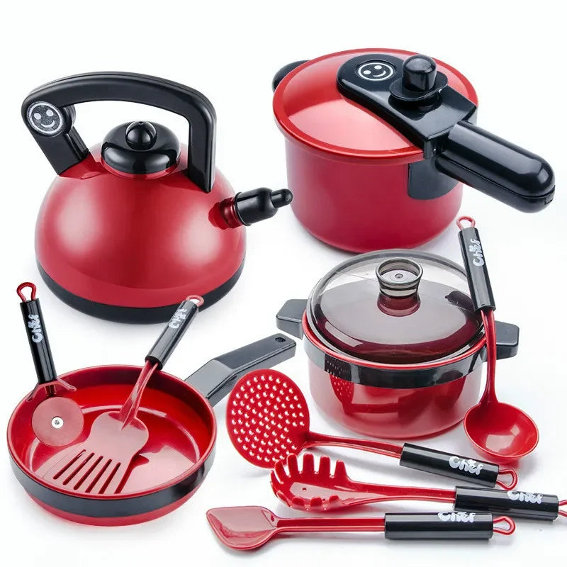 Conjunto de brinquedos de cozinha para crianças menina cozinhar bebê corte frutas cozinhar utensílios de cozinha simulação educação fingir jogar