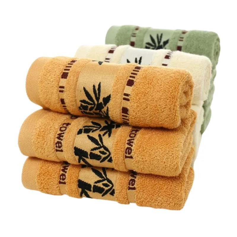 140x70cm toalhas de bambu do banheiro de grandes dimensões bordado toalha de banho capa personalizado esporte presente toalhas para casa marrom creme verde