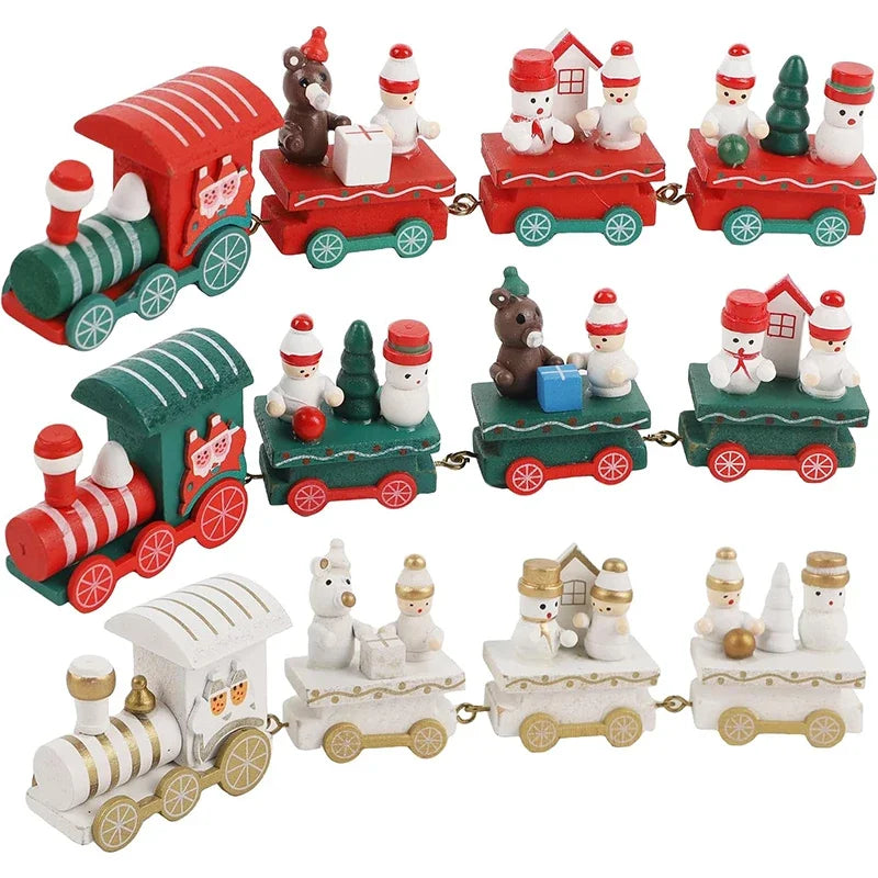Decorações de Natal: Trem, Enfeites para Árvore de Natal, Decoração para Festas e Casa, Ano Novo 2026, Presente de Natal, Adereços para Vitrine