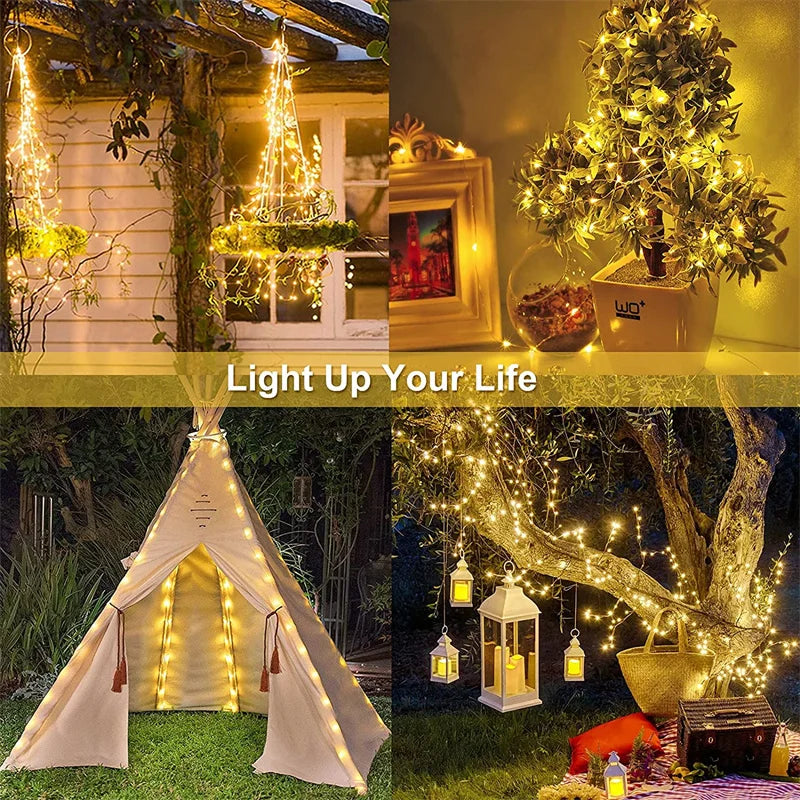 32m solar led luz ao ar livre festão lâmpada jardim luz de fadas corda led cintilação à prova dwaterproof água lâmpada natal guirlanda decoração quintal