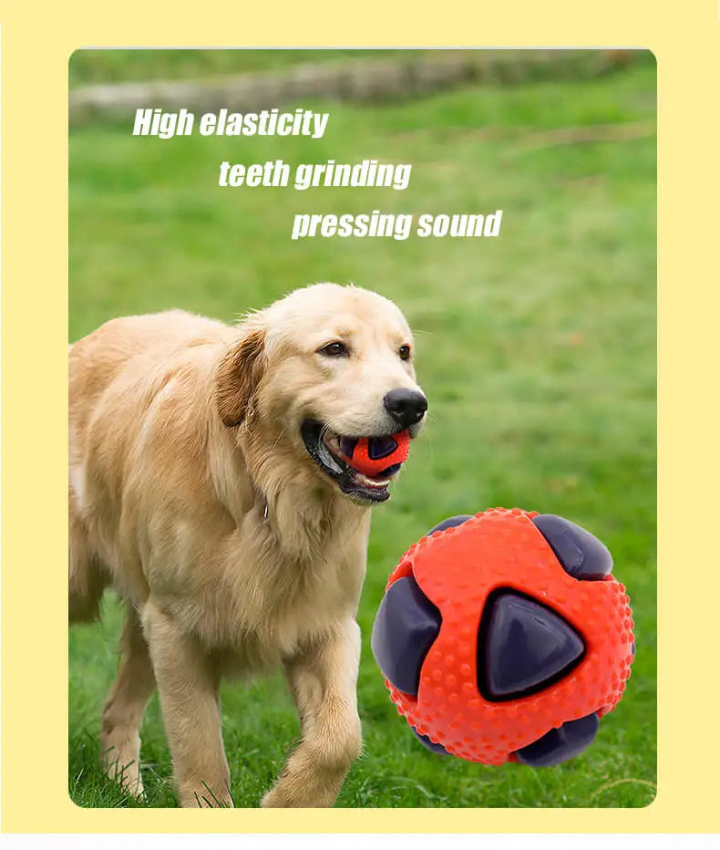 Pet tpr brinquedo bola interação animais de estimação aliviar o tédio mordida resistência pequeno cão de tamanho médio moagem dormir ventilação bola flash