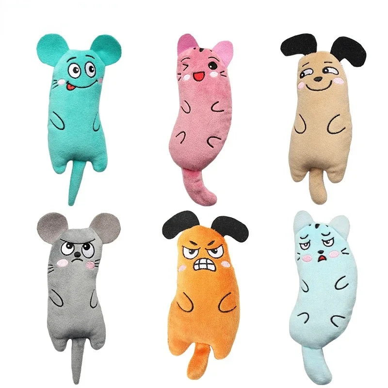 Brinquedo de Mastigar para Gatinhos, Brinquedo de Pelúcia Engraçado e Fofo, Brinquedo Interativo para Gatos com Catnip para Moer os Dentes, Mordedor para Garras, Catnip para Gatos, Muito Vendido