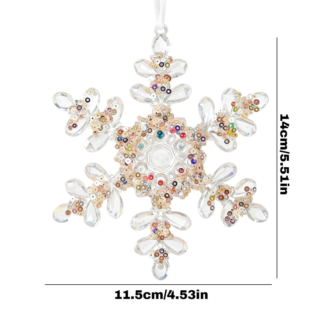 Decoração de árvore de natal decorações de cristal pendurado floco de neve sincelo decoração de cristal transparente decoração de festa de natal