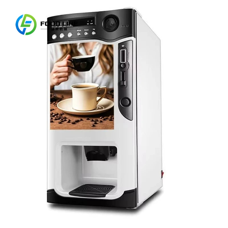 Máquina de café comercial multifuncional para escritório, automática, instantânea, chá e leite