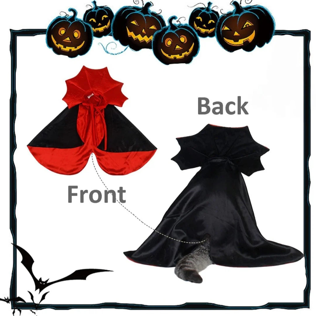 Fantasias de Halloween para Cães, Capa de Vampiro, Fantasia de Cosplay para Gatos de Estimação, Roupas Engraçadas, Manto para Cães para Festa de Halloween