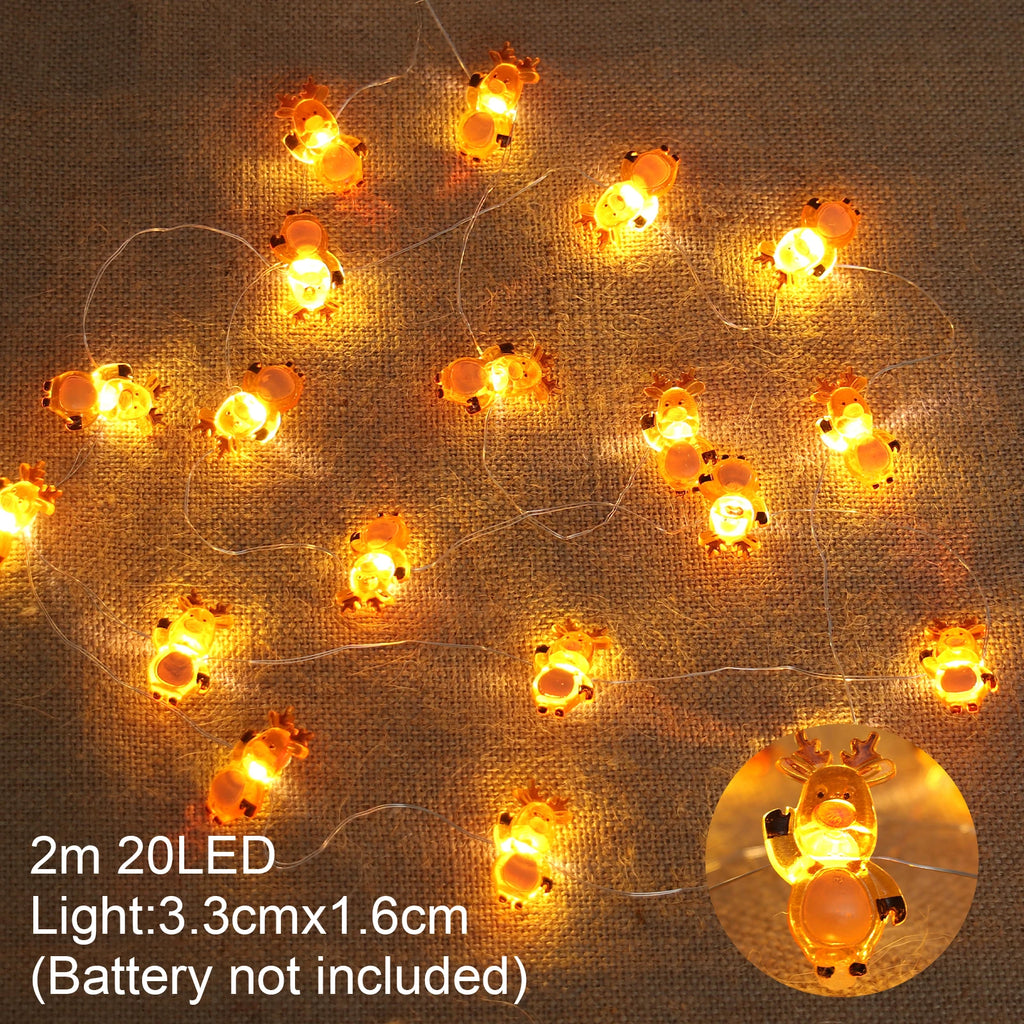 Papai noel natal led luz corda feliz natal decoração para casa 2025 enfeites de árvore de natal navidad presentes de natal ano novo