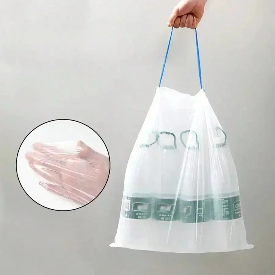 Sacos de lixo com cordão com alças-sacos de lixo descartáveis perfumados engrossados saco de lixo para gatos coletar fezes produtos de limpeza para animais de estimação