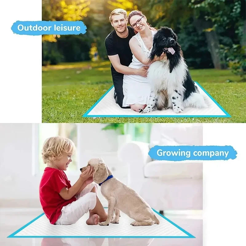 Fraldas Super Absorventes para Pets: Tapetes Descartáveis Grossos de Secagem Rápida para Cães e Gatos, com Desodorante e Recortáveis