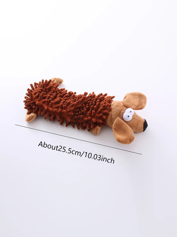 Brinquedo para cachorro de estimação, brinquedo de pelúcia com som, esfregão, concha de pele, sapo, hipopótamo, suprimentos de moagem de dentes