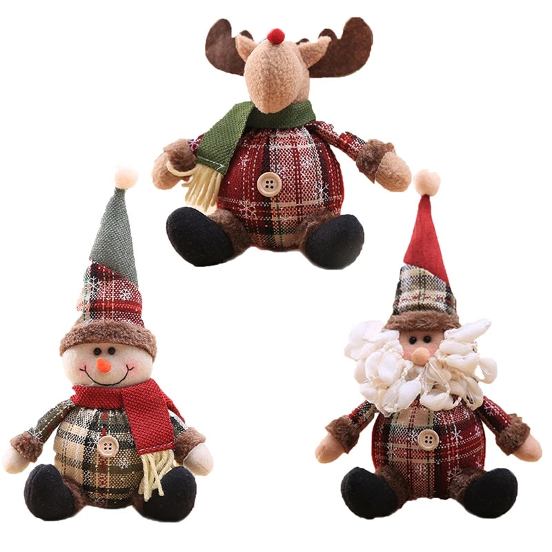 Enfeites de Natal Bonecos Decorações de Feliz Natal para Decoração de Mesa de Casa Presente de Natal 2026 Decoração de Ano Novo 2026 Noel