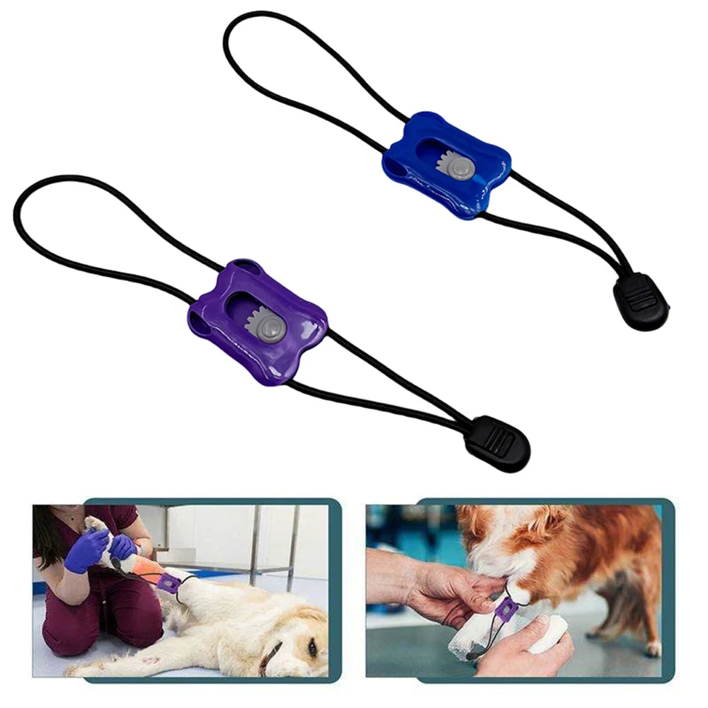 Torniquete plástico para animais de estimação, faixa de pressão de pulso animal, seguro e confiável, amantes de gatos e cães