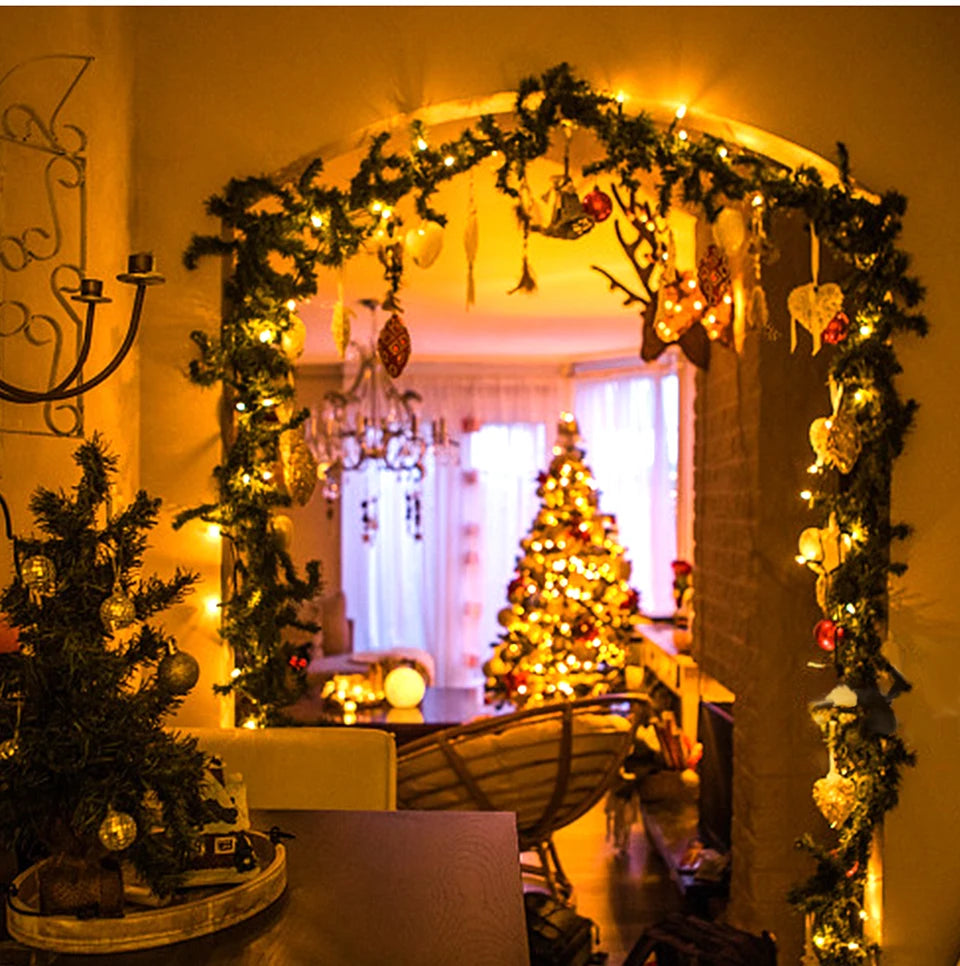 2025 decoração de ano novo led luz de natal branco/quente/rgb à prova dwaterproof água luzes da corda de fadas para cortina iluminação festa de casamento
