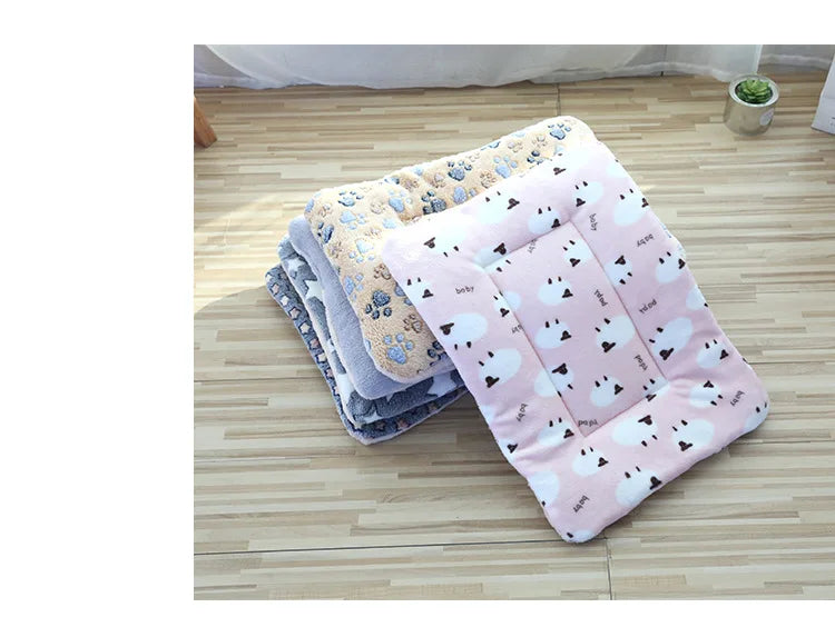 Dupla face pet esteira esteiras de pelúcia curta cama de dormir para gatos cães pequenos bonito almofada para animais de estimação cobertor quente gatinho almofada gato sofá cama