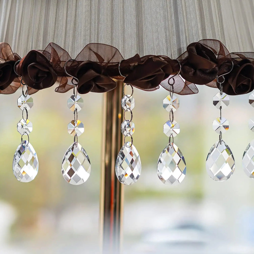 Decorações para árvore de natal, 30 peças, pingentes de cristal acrílico transparente para natal, ano novo, decoração de casamento, acessórios diy