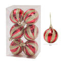 Bolas de Glitter de Natal 24/6x, Enfeites para Árvore de Natal, Bolas Pendentes para Árvore de Natal, Presente de Ano Novo, Decoração para Festa em Casa