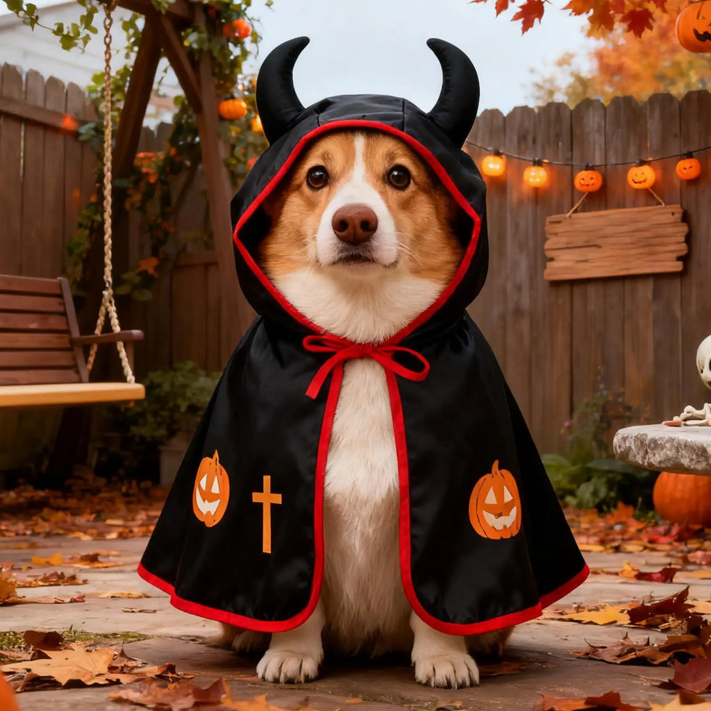 Halloween gato cão trajes engraçado filhote de cachorro manto cão trajes para festa de halloween filhote de cachorro foto adereços grande raça foto adereços