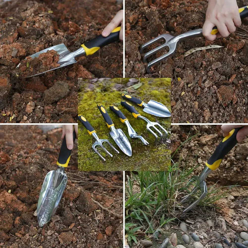 Ferramenta de jardim espátula manual, ancinho, cultivador, ferramentas de capinação com alça ergonômica, ferramenta de bonsai de jardinagem para transplante de terras agrícolas