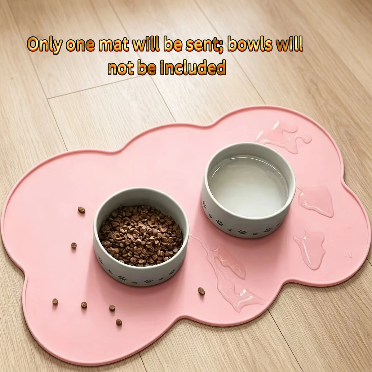 Tapete de Silicone para Animais de Estimação, à Prova de Vazamentos e Antiderrapante para Cães e Gatos, Tapete Oval para Tigelas Kasa & Pet