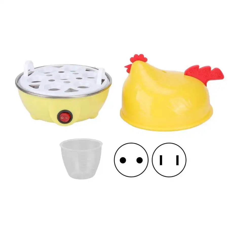 Fogão de Ovos Elétrico com Capacidade de 7 Ovos, Desligamento Automático, Mini Pequeno Almoço, Caldeira Rápida de Ovos, 350W