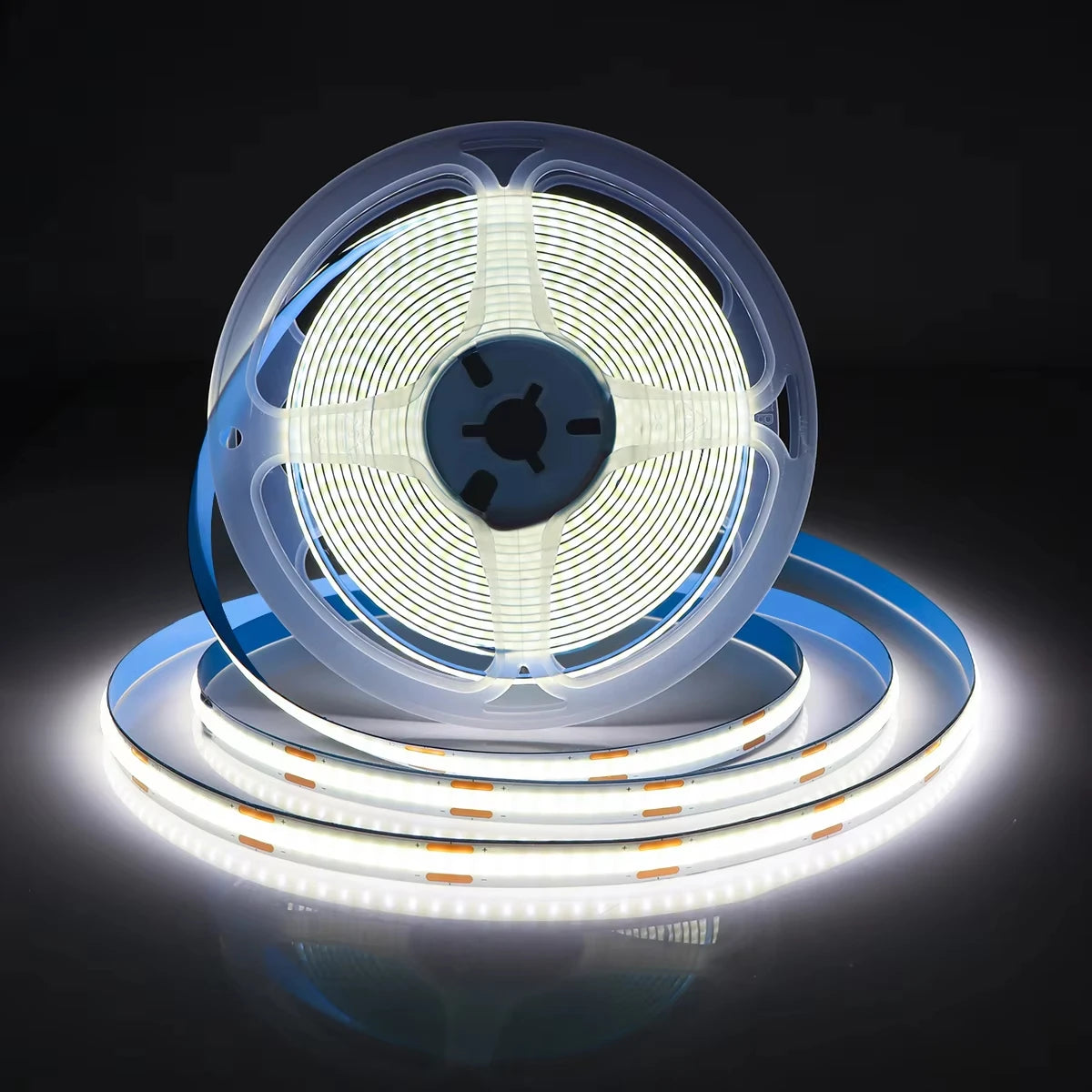 Fita de LED COB com toque regulável, fita adesiva flexível para sala de estar, quarto, guarda-roupa, iluminação de fundo para TV