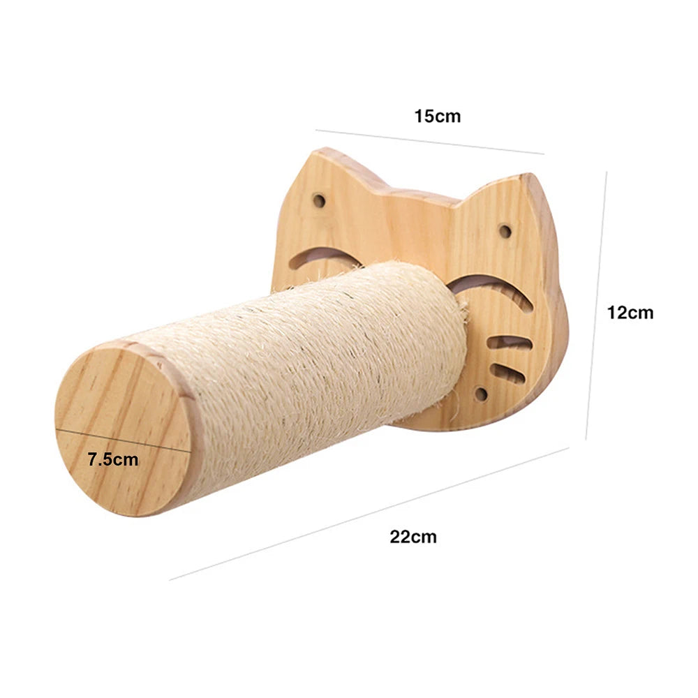 1pcCat Coçar Escalada Post Wall-montado Cat Hammock Bed Pet Móveis Kitten Wall Shelf Set Cat Perch Madeira Cat Tree House