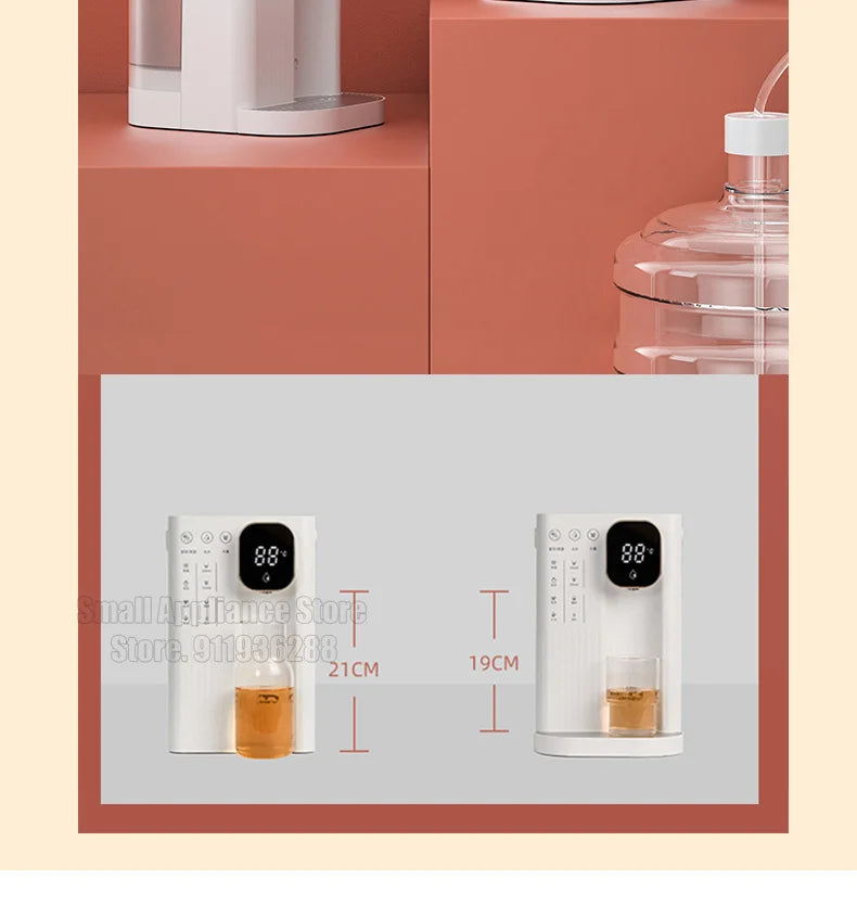 Jmeye dispensador de água de calor instantâneo portátil casa escritório chá fabricante dois métodos enchimento água aquecedor desktop purificador água