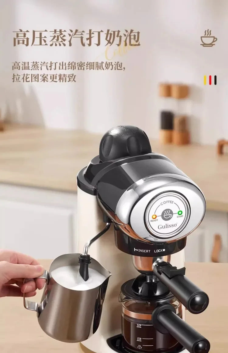 220V Alemão Italiano Semi Auto Máquina de Café Espresso Compacto Home Office Mini American Brewer Tudo em Um BC