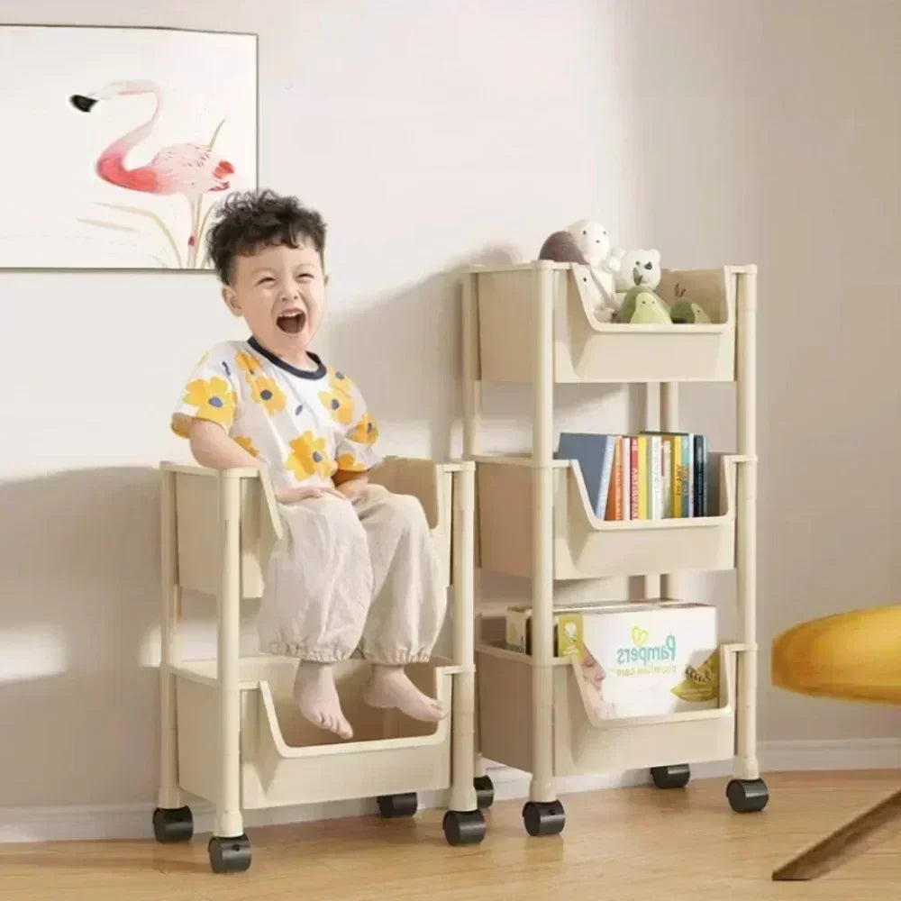 Carrinho Organizador Móvel com Rodas para Casa e Cozinha, Estante de Armazenamento Multicamadas para Lanches, Quarto e Sala de Estar, 2-5 Peças