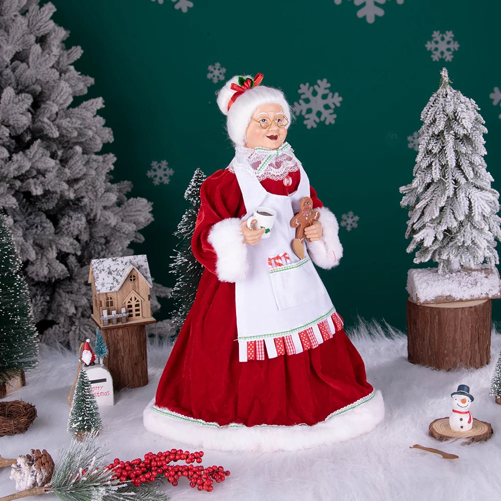 40cm natal anjo boneca estatueta brinquedo colher de árvore ornamentos em pé aniversário natal decorações navidad decoração para casa novedades